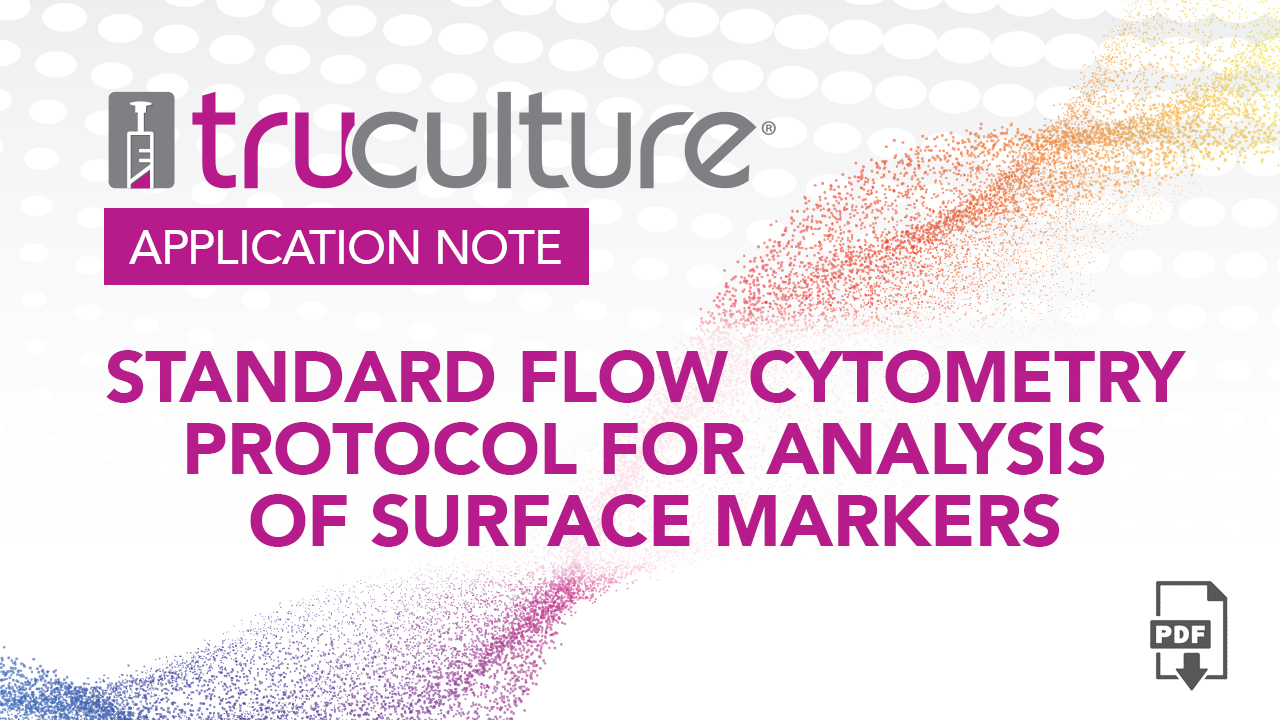 TruCulture standard flow cytometry protocol for analysis of surface markers application note pdf download