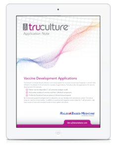 TruCulture Vaccine Development Application note cover page